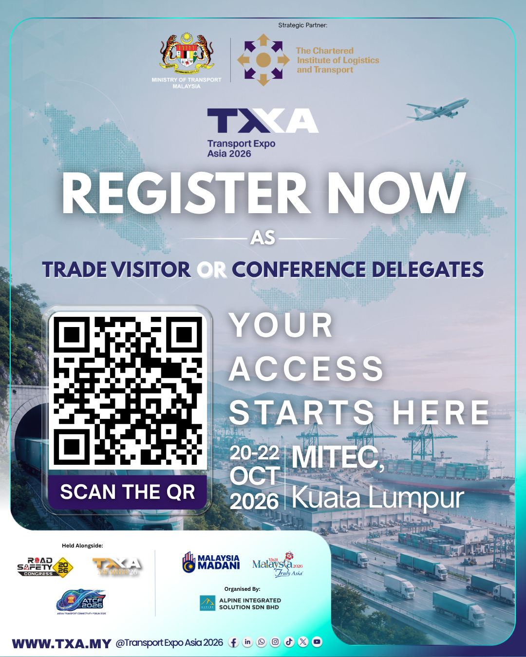 Register now for Transport Expo Asia 2026 as Trade Visitor or Conference Delegate